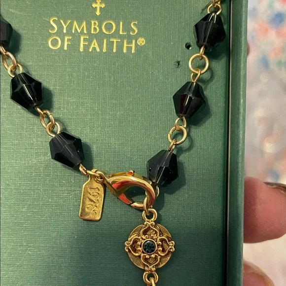 1928 Gold and Black Beaded Bracelet - Picture 5 of 8